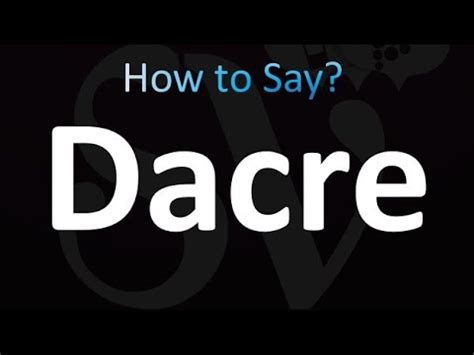 dacre name pronunciation|How to Pronounce Dacre (correctly!)